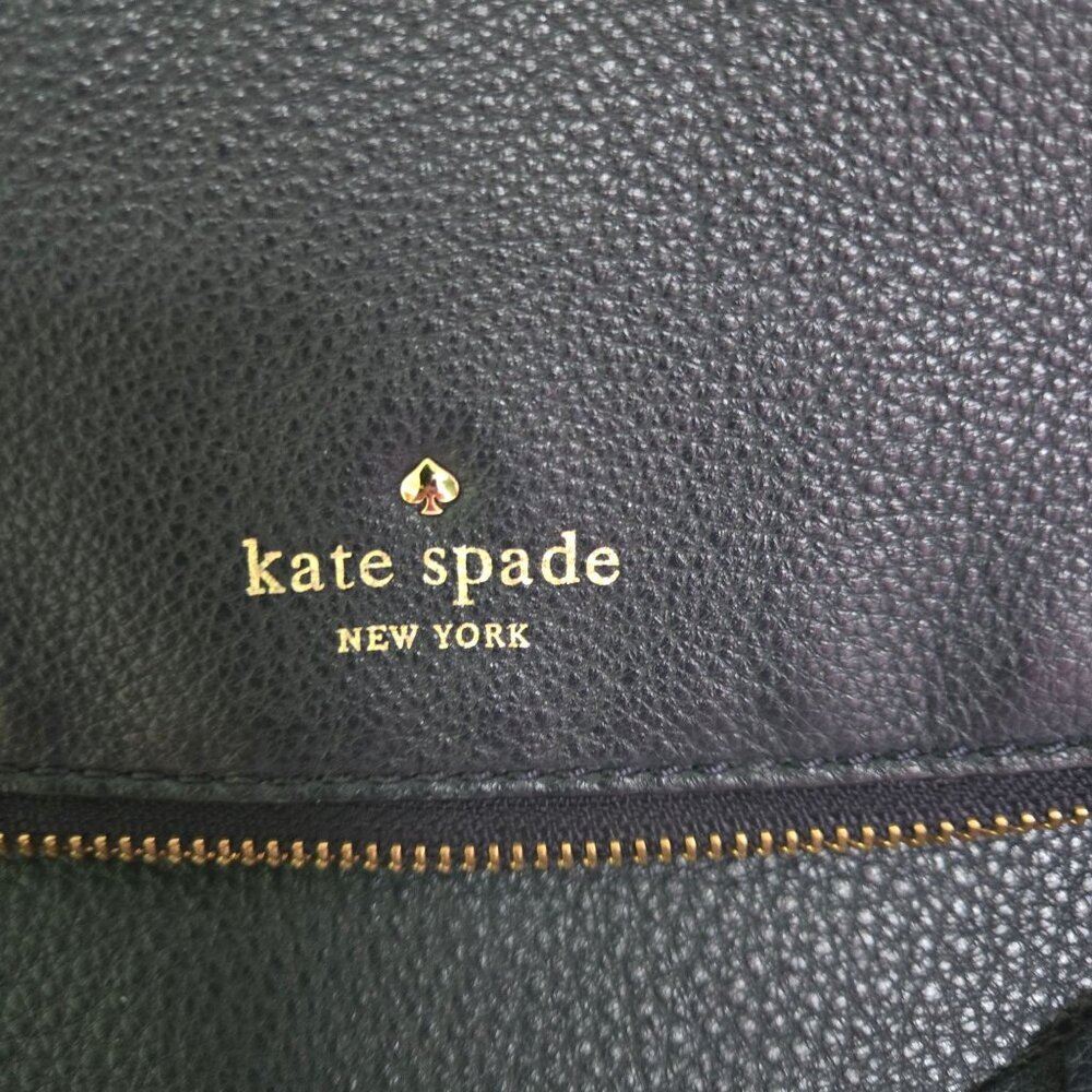 Kate Spade Cobble Hill Devin Crossbody Top Handle Bag Navy Leather Classic - Picture 4 of 11
